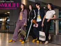 Dàn sao châu Á Baifern, Gulf Kanawut, Amelia Henderson và Raline Shah biến sân bay thành “runway” trước Fashion Week