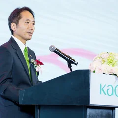 Ông Shintaro Yasue, Tổng Giám đốc Kao Việt Nam phát biểu.