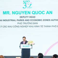 Ông Nguyễn Quốc An, Phó Trưởng ban, Ban Quản lý các khu kinh tế Thành phố Đồng Nai phát biểu.