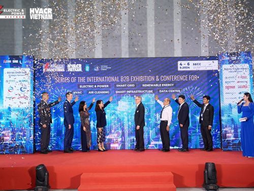 Khai mạc triển lãm quốc tế ngành điện và làm lạnh Electric & Power Vietnam và HVACR Vietnam 2024 quy tụ hơn 350 đơn vị