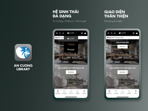 An Cường giới thiệu ứng dụng AC Library, mang đến những trải sống động trong thiết kế thi công nội thất