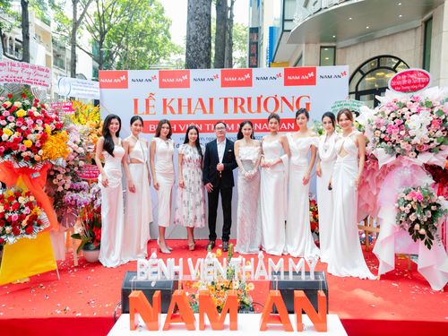 Dàn hoa á hậu tề tựu khoe sắc tại lễ khai trương bệnh viện thẩm mỹ Nam An, TP. HCM