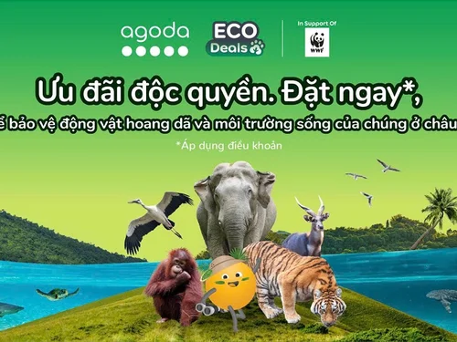Agoda ưu đãi sinh thái (Eco Deals) để bảo vệ động vật hoang dã và môi trường sống của chúng tại Châu Á
