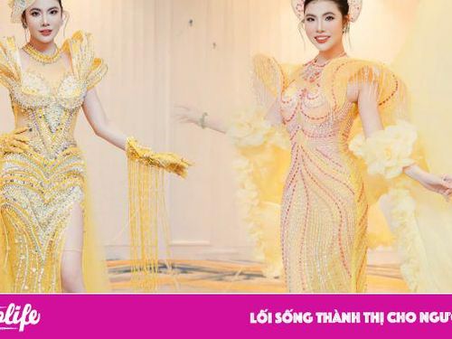 Kim Khoẻ khoe vẻ đẹp Á Đông trong thiết kế dạ hội haute couture của Tommy Nguyễn cho Hoa hậu Doanh nhân Châu Á 2025