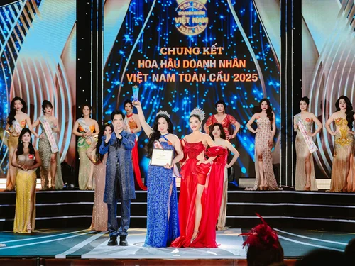 Hoa hậu Doanh nhân Việt Nam Toàn cầu 2025: Nữ chủ phòng trà từ Hải Dương đạt danh hiệu Á hậu 3