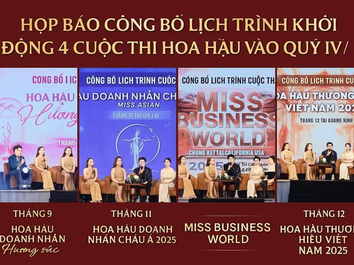 Chủ tịch Đặng Gia Bena công bố lịch trình 4 cuộc thi Hoa hậu quý IV/2025: Mùa giải mới, vẻ đẹp Việt vươn tầm thế giới