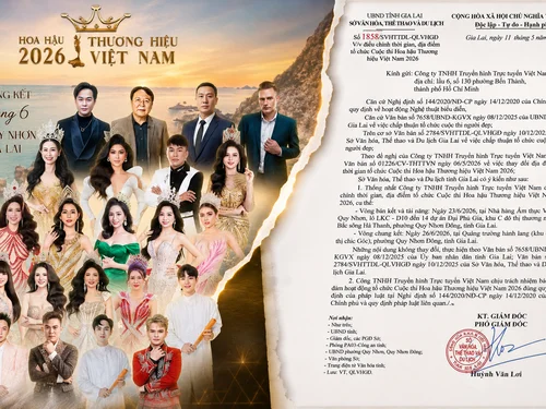 Hoa hậu Thương hiệu Việt Nam 2026 công bố giấy phép tổ chức tại Gia Lai, gia tăng tính minh bạch pháp lý
