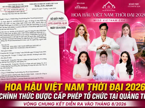 Hoa hậu Việt Nam Thời đại 2026 công bố vòng Chung kết tại tỉnh Quảng Trị, quê hương đương kim hoa hậu Nguyễn Ngọc Thảo Nguyên