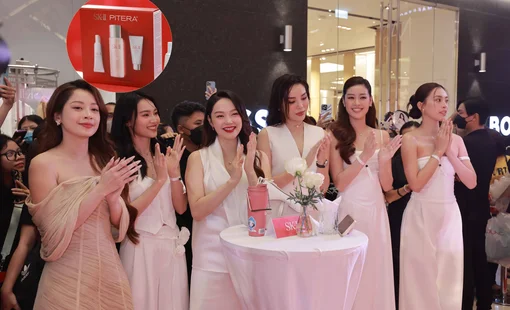 Khánh Vân, Kỳ Duyên, Tiểu Vy rạng rỡ tại sự kiện ra mắt cửa hàng chính hãng đầu tiên của SK-II Việt Nam