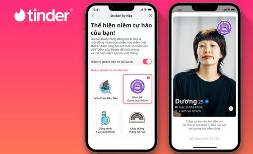 Tinder cùng giới trẻ thành thị Việt Nam tô màu bản sắc nhân tháng Tự hào