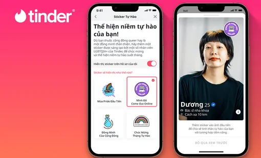 Tinder cùng giới trẻ thành thị Việt Nam tô màu bản sắc nhân tháng Tự hào