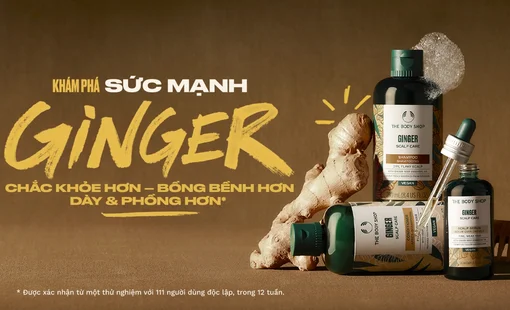 The Body Shop dòng chăm sóc tóc Ginger cải tiến mới chiết xuất rễ Gừng Madagascar giúp tóc bồng bềnh hơn