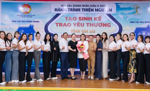 Hoa hậu Doanh nhân Châu Á 2025: Top 18 tương thân tương ái cùng chính quyền địa phương phường Quy Nhơn Đông, Gia Lai