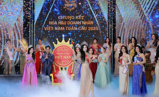 Tân Hoa hậu Doanh nhân Việt Nam Toàn cầu 2025 Lương Thị Hương lập hat trick cùng giải phụ Người đẹp áo dài và tài năng