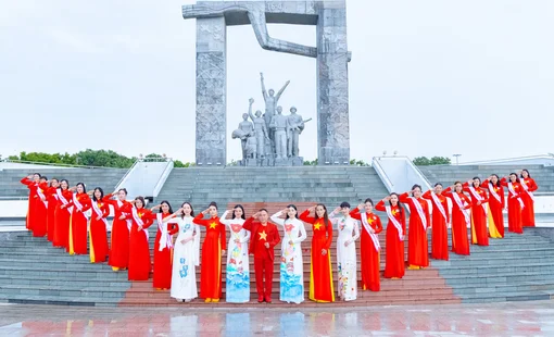 Hoa hậu Doanh nhân Hương sắc Việt Nam 2025: Tà áo dài sắc đỏ sao vàng mang dấu ấn tự hào dân tộc