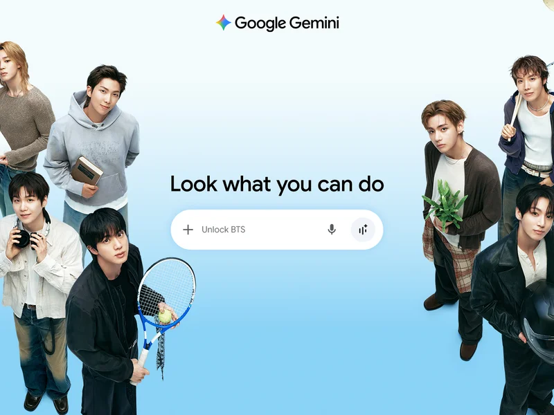 Trải nghiệm 4 tính năng tương tác mới cùng BTS ngay trên ứng dụng Gemini