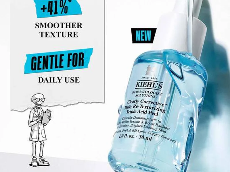 Ra mắt Kiehl’s Clear Corrective Re-Texturizing Daily Triple-Acid Pre-Serum cho làn da sáng khoẻ hơn