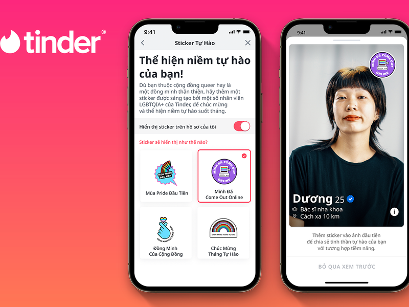 Tinder cùng giới trẻ thành thị Việt Nam tô màu bản sắc nhân tháng Tự hào