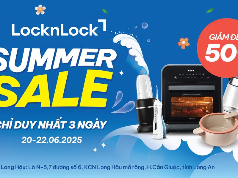 LocknLock Brand Day TP.HCM: Chào hè sôi động, mua sắm thả ga, nhận quà cực xịn ưu đãi lên đến 50%++