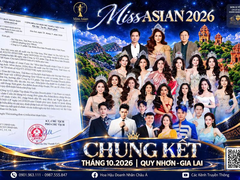 Miss Asian 2026 trở lại Quy Nhơn, Gia Lai với chủ đề Doanh nhân Việt tỏa sáng – Từ đại ngàn vươn mình chạm biển xanh
