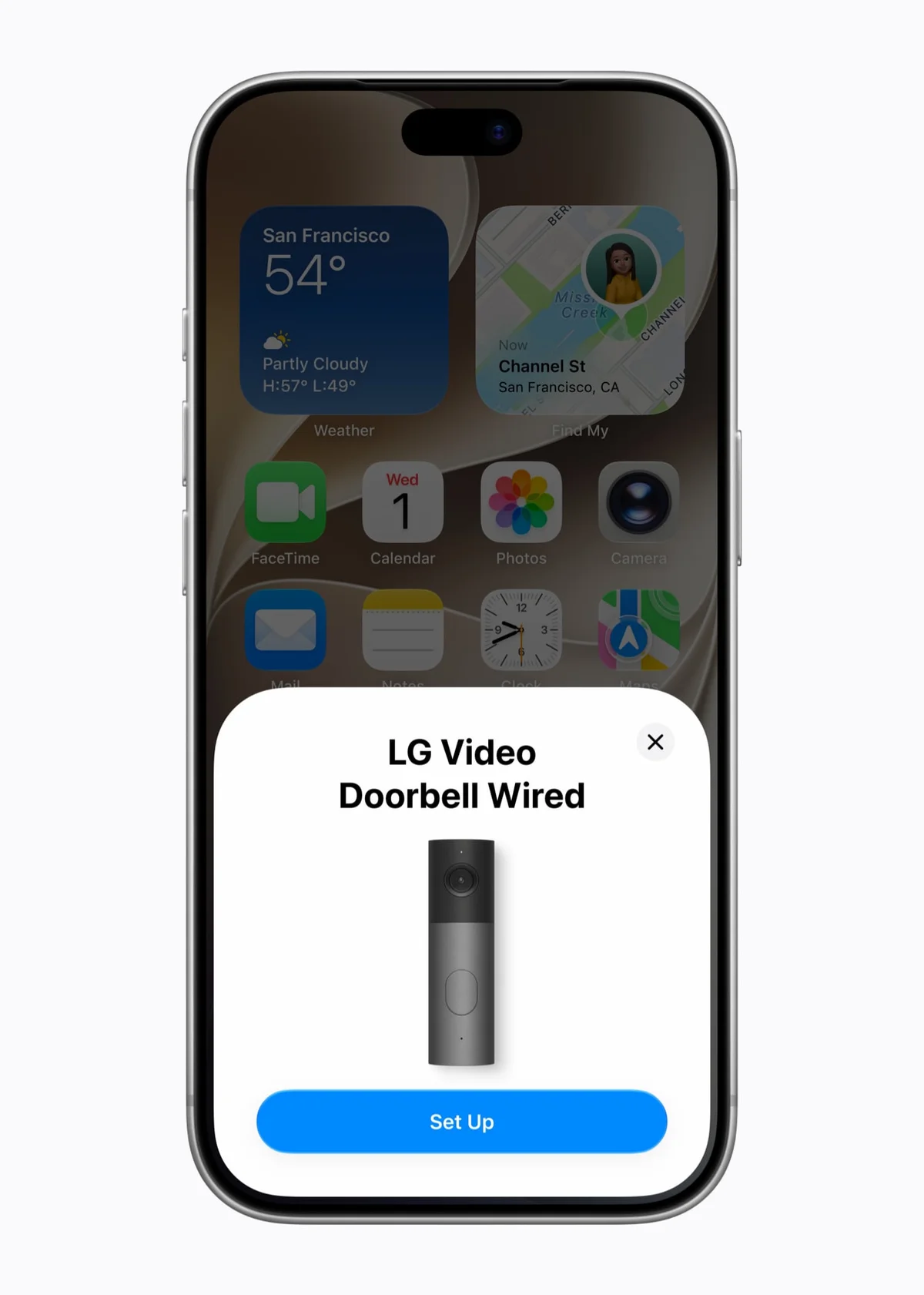 Các phụ kiện LG rất dễ thiết lập chỉ bằng một thao tác chạm trên iPhone.