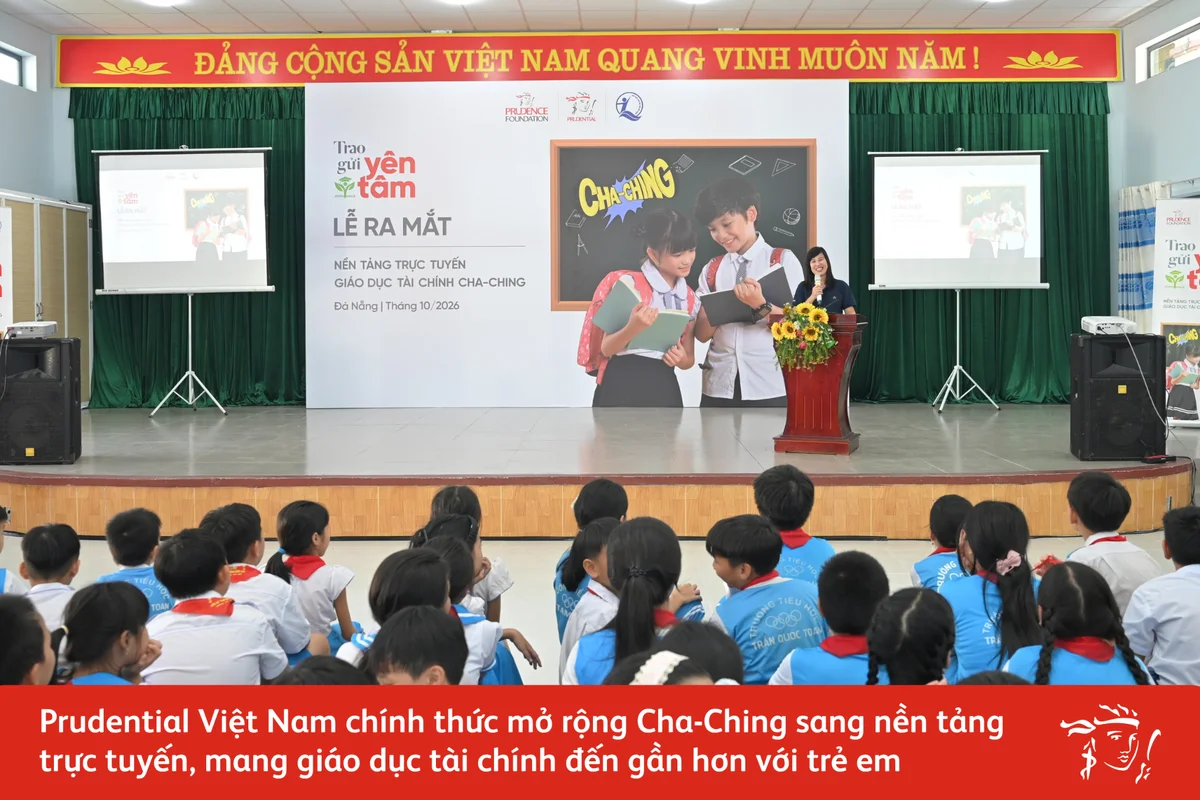Đại diện Prudential Việt Nam phát biểu tại sự kiện.