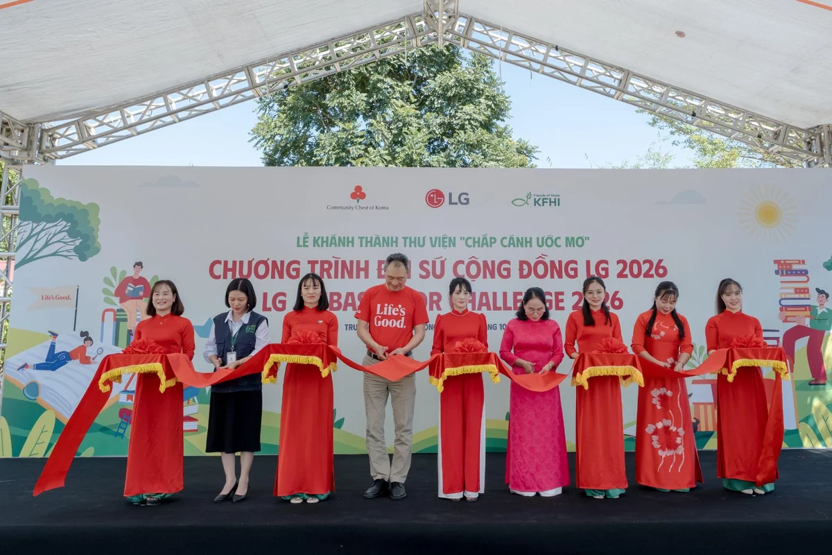 LG đưa công nghệ vào hạ tầng giáo dục cộng đồng, mở rộng cơ hội học tập số cho học sinh Thái Nguyên
