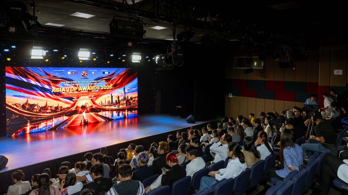 Khán phòng MPLEX Studios & Theatre, IMC Tower, trở thành điểm hẹn của giới truyền thông, nghệ thuật và doanh nghiệp khi họp báo của đơn vị IMC - TodayTV công bố hợp tác và đồng tổ chức Asia Top Awards 2026 tại Việt Nam diễn ra đầy náo nhiệt chiều 09/10/2026.