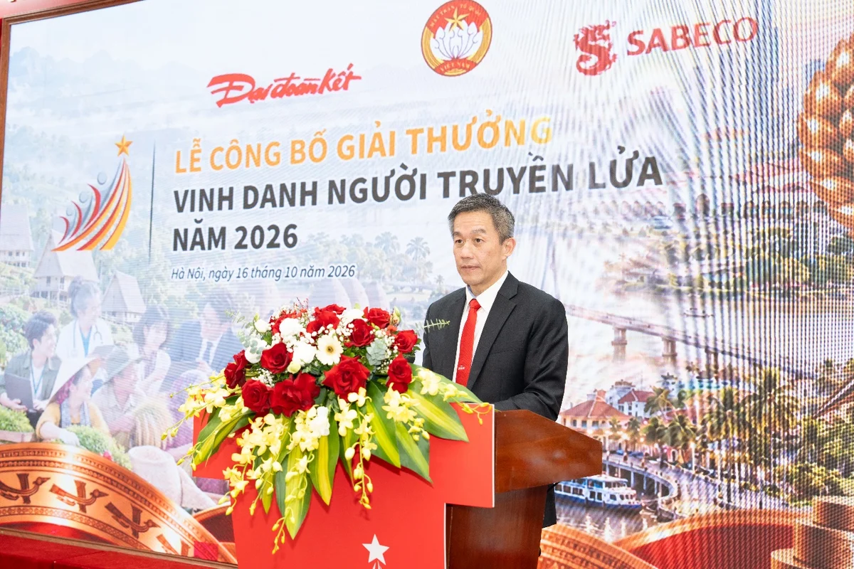 Ông Tan Teck Chuan Lester, Tổng Giám đốc SABECO, phát biểu.